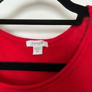 PureJill sweater with 3/4 sleeves